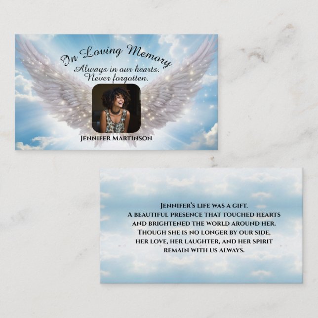 In Loving Memory  Business Card (Front/Back)