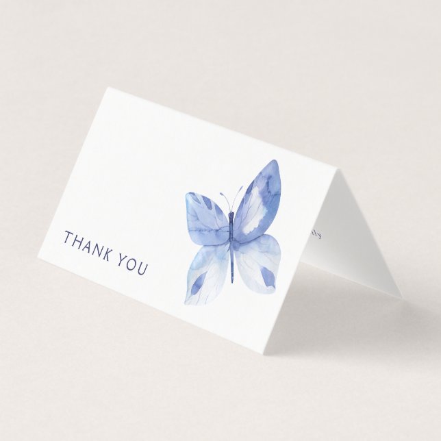 In Loving Memory Butterfly Funeral Table Card (Front)