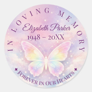 In Loving Memory Butterfly Remembrance Sticker