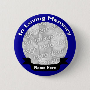 In Loving Memory Button / Blue