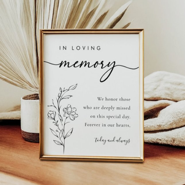 In Loving Memory Calligraphy Wedding Sign (Creator Uploaded)