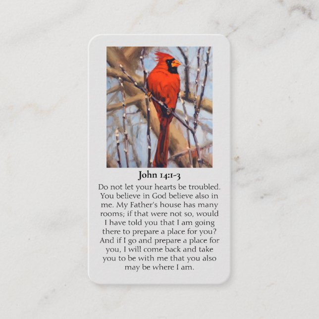 In Loving Memory Cardinal Sympathy Card (Front)