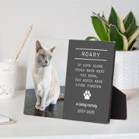 In Loving Memory Cat Personalised Photo Memorial