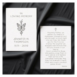 In Loving Memory Catholic Funeral Prayer Card