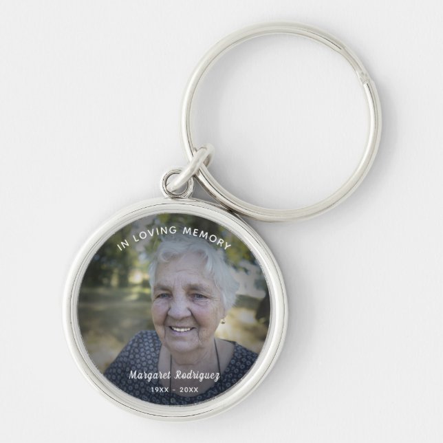 In Loving Memory Celebration Of Life Custom Photo Key Ring (Front)