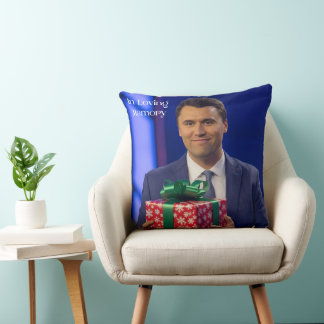 In Loving Memory: Charlie Kirk Christmas Pillow