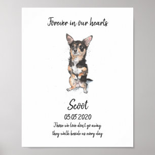 In loving memory chihuahua memorial pet, dog print
