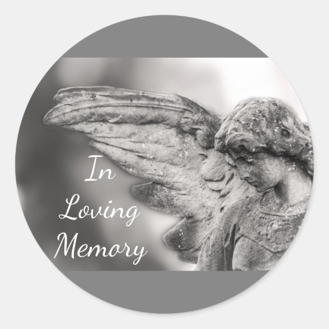 In Loving Memory Classic Round Sticker (Front)