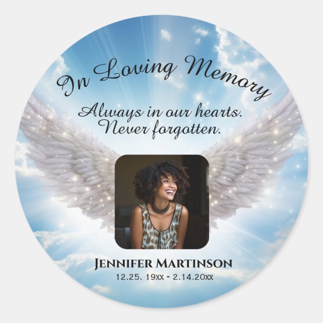 In Loving Memory  Classic Round Sticker (Front)