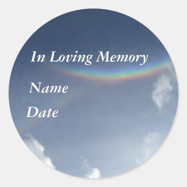In Loving Memory Classic Round Sticker (Front)