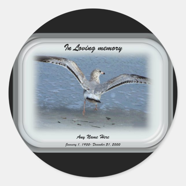 In Loving Memory Classic Round Sticker (Front)