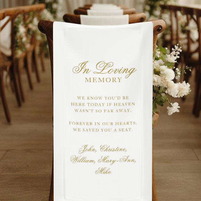 "In Loving Memory" Classic Wedding Memorial Banner ("In Loving Memory" Classic Wedding Memorial Banner)