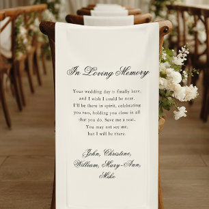 "In Loving Memory" Classic Wedding Memorial beige Banner