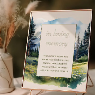 In Loving Memory Country Watercolor Wedding Poster