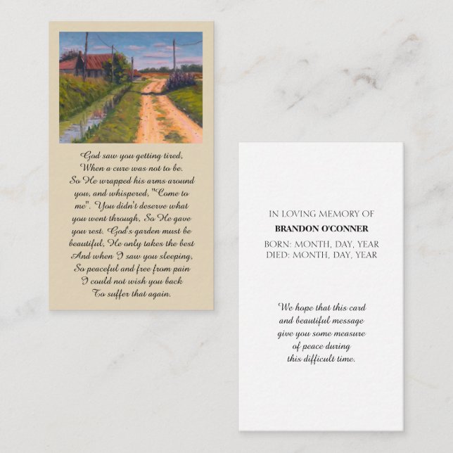 In Loving Memory Countryside Sympathy Card (Front/Back)