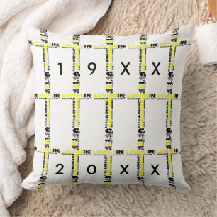 In Loving Memory Cross Yellow Sympathy Pillow