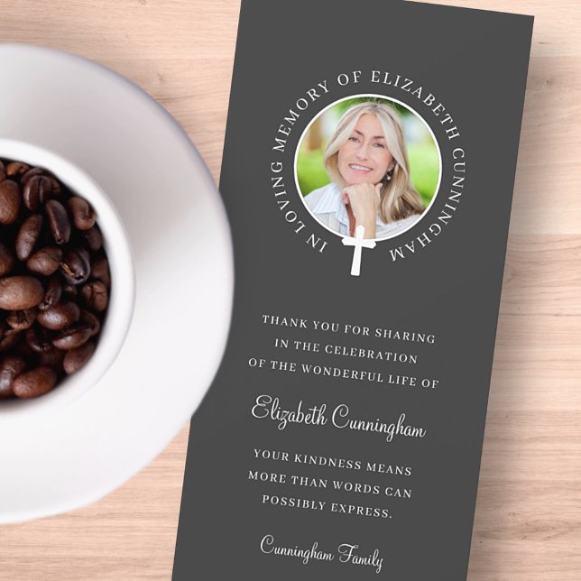 In Loving Memory | Custom Photo and Cross Invitation (Creator Uploaded)