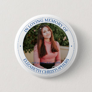 In Loving Memory Custom Photo Funeral Memorial 6 Cm Round Badge
