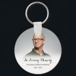 In Loving Memory Custom Photo Funeral Memorial Key Ring<br><div class="desc">This design printed Simple In Loving Memory Custom Photo Memorial Keychain that can be customised with your text. Please click the "Customise it" button and use our design tool to modify this template. Check out the Graphic Art Design store for other products that match this design!</div>