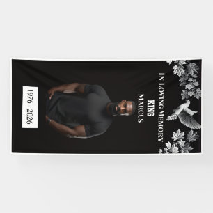 In Loving Memory Custom Photo Grave Cover Blanket Banner
