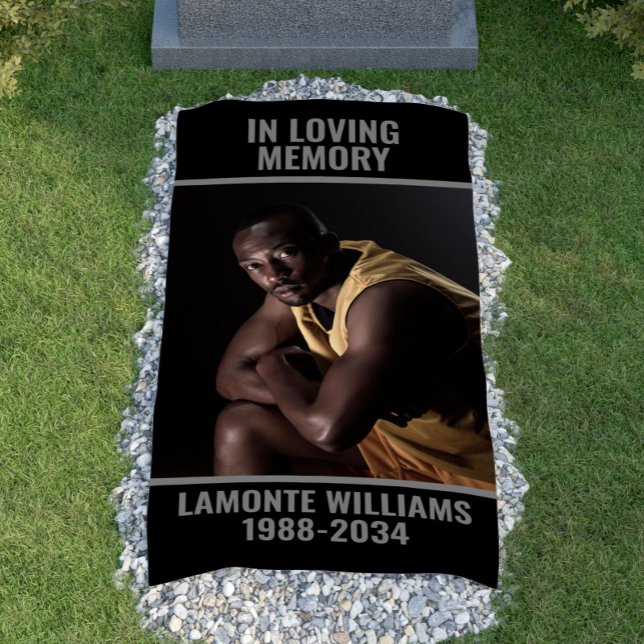 In Loving Memory Custom Photo Grave Cover Blanket Banner (In Loving Memory Custom Photo Grave Cover Blanket Banner
)