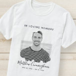 In Loving Memory Custom Photo Memorial T-Shirt<br><div class="desc">This simple and classic design is composed of serif typography and add a custom photo.</div>
