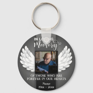 In Loving Memory Custom Photo, Name & Message Key Ring
