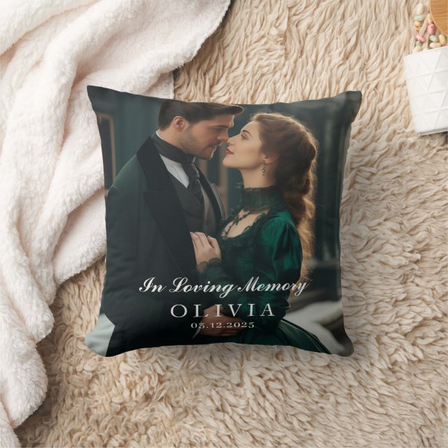 In Loving Memory Custom Photo Square Cushion (Blanket)