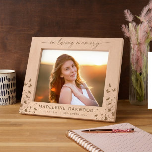 In Loving Memory Custom Wildflower Memorial Etched Frames