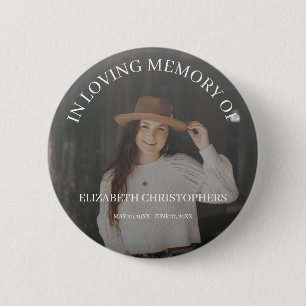 In Loving Memory Customised Photo Funeral Memorial 6 Cm Round Badge
