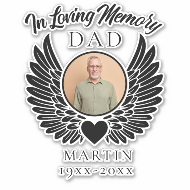 In Loving Memory Dad Custom Car decals (Front)
