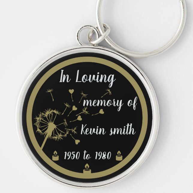 In loving Memory Death Anniversary Key Ring (Front)
