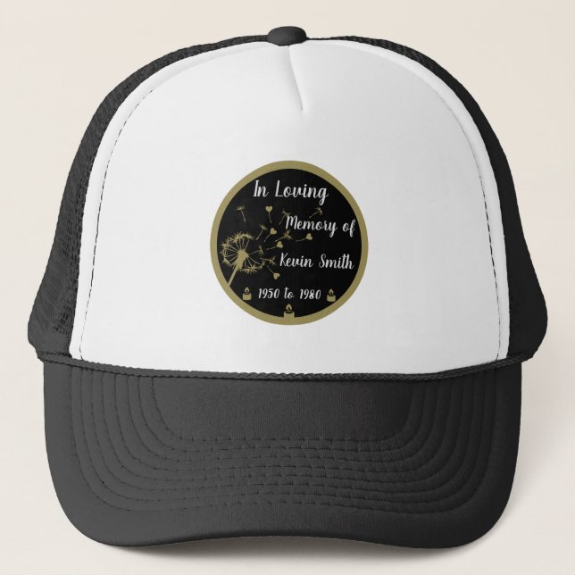 In loving Memory Death Anniversary Trucker Hat (Front)