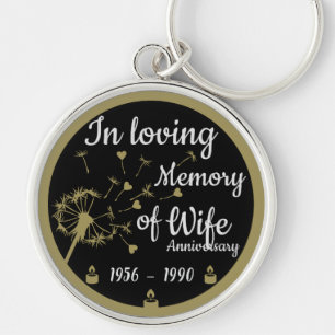 In loving Memory Death Anniversary Wife Key Ring