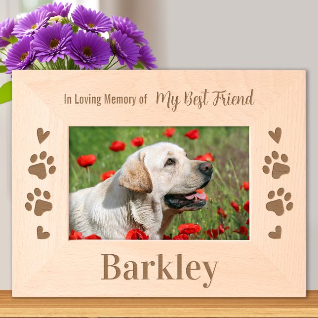 In Loving Memory - Dog Best Friend Pet Memorial Etched Frames (Creator Uploaded)