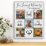 In Loving Memory Dog Pet Memorial 5 Photo Collage Faux Canvas Print<br><div class="desc">Celebrate your best friend with a custom photo collage pet memorial canvas in a modern white design. This unique photo collage dog memorial canvas is the perfect gift for yourself, family or friends to honour those loved . We hope your pet memorial dog photo collage canvas will bring you joy...</div>