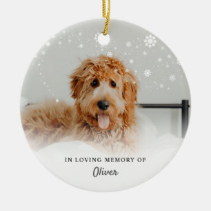 In Loving Memory Dog Pet Photo Ceramic Ornament