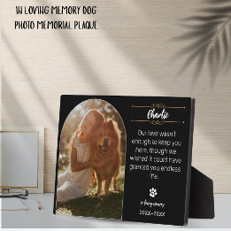 In Loving Memory Dog Photo Memorial Plaque