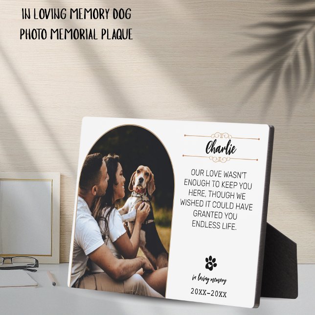 In Loving Memory Dog Photo Plaque – Personalised G (In Loving Memory Dog Photo Plaque – Personalized Gift)