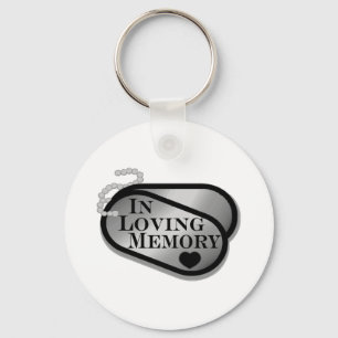 In Loving Memory Dog Tags Key Ring