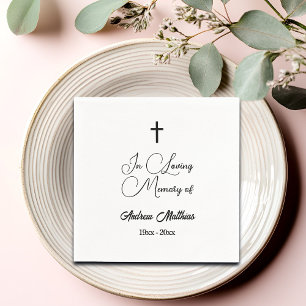 In Loving Memory Elegant Funeral Napkin