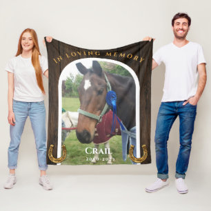 In loving memory equine photo keepsake  fleece blanket