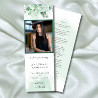 In Loving Memory Eucalyptus Greenery Bookmark