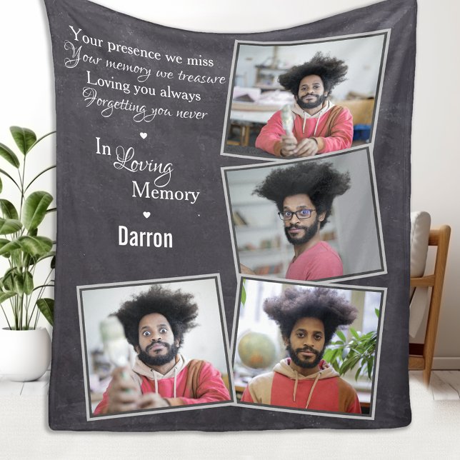 In Loving Memory Family Remembrance Memorial Fleece Blanket (Creator Uploaded)