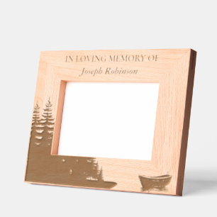 In Loving Memory Fisherman Custom Memorial Etched Frames