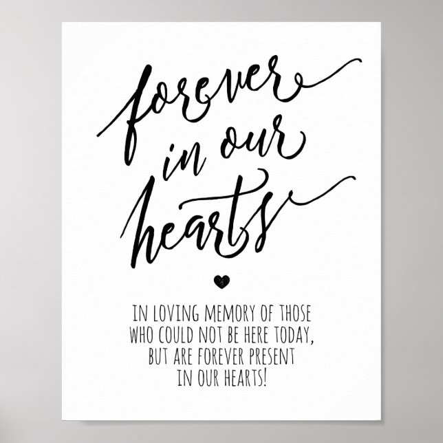 In loving memory - forever in our heart print (Front)