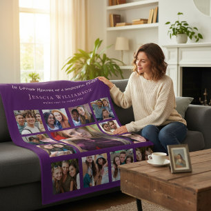 In Loving Memory Friend Photo Collage  Fleece Blanket