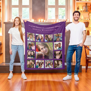 In Loving Memory Friend Photo Collage Fleece Blanket