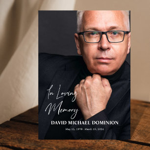 In Loving Memory Full Photo Flat Funeral Program