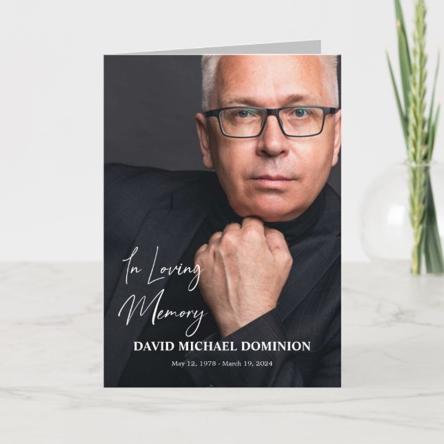 In Loving Memory Full Photo Memorial Program (Front)